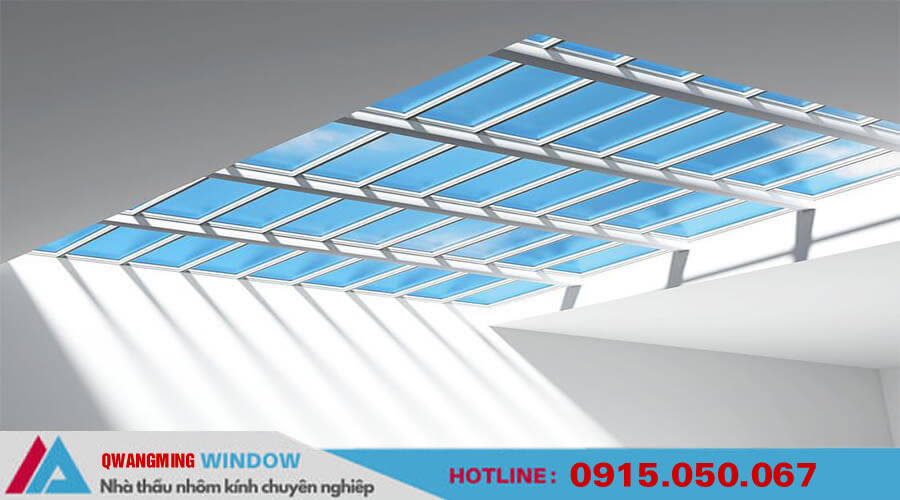 Mái kính cường lực giếng trời 